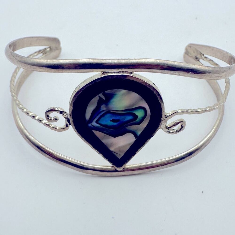 Vintage Alpaca Mexico Silver Bracelet Casual Boho Bohemian Coastal Cowgirl